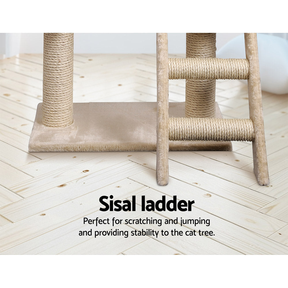 🐱 i.Pet 100cm Cat Tree | Scratching Post & Condo House– Beige