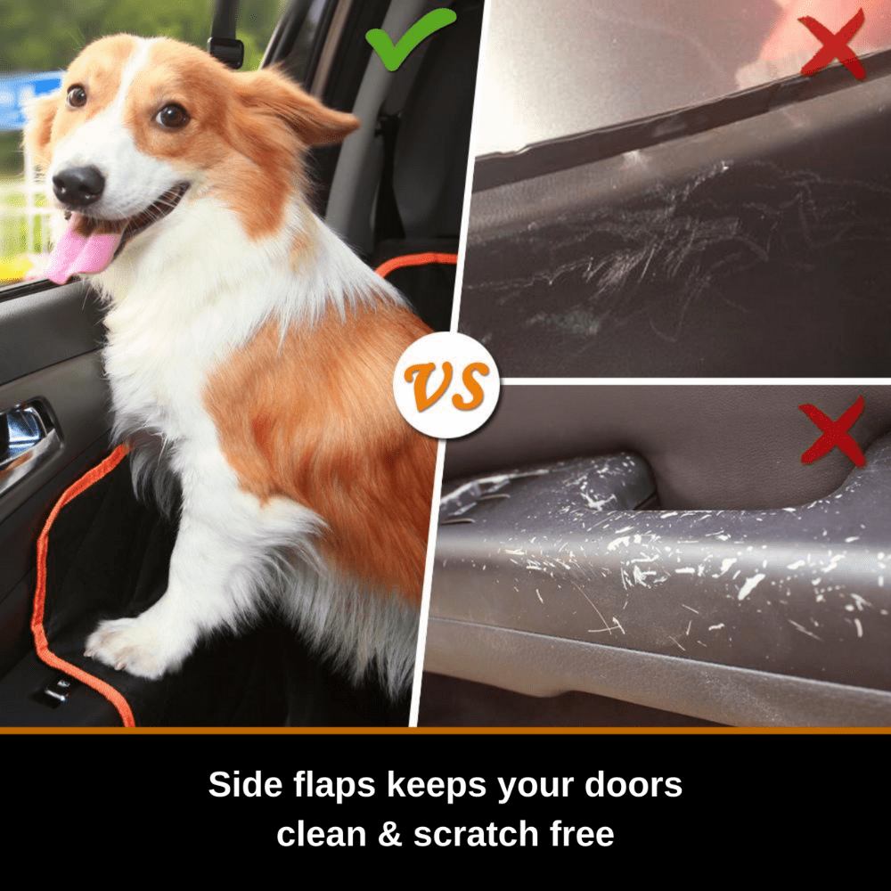 🐾 iBuddy Dog Seat Cover | Car Hammock with Mesh Window & Seat Belt Attachment