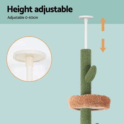 🐱 i.Pet 290cm Cat Tree | Floor-to-Ceiling Scratching Post & Bed
